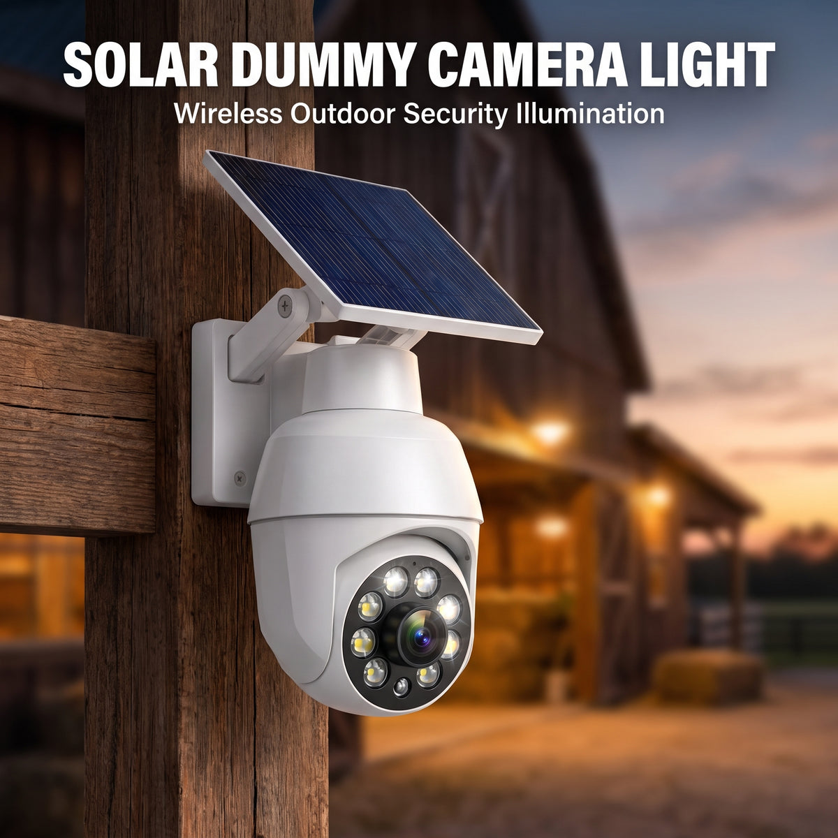 SolarGuard Wireless Security Light – Solar-Powered Camera-Style Outdoor Flood Light