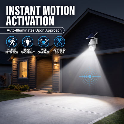 SolarGuard Wireless Security Light – Solar-Powered Camera-Style Outdoor Flood Light