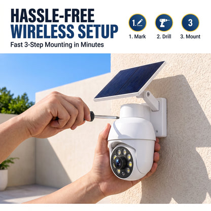 SolarGuard Wireless Security Light – Solar-Powered Camera-Style Outdoor Flood Light